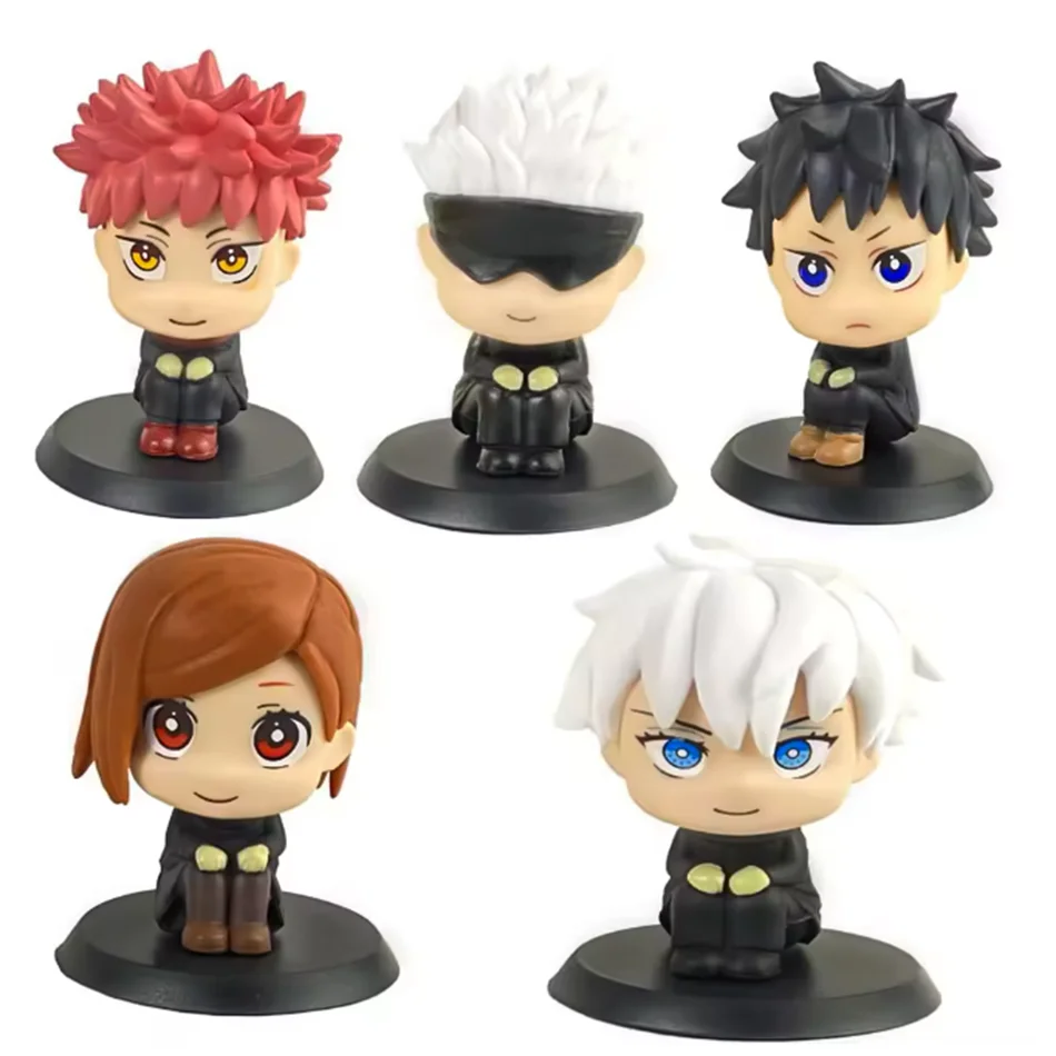 Jujutsu Kaisen Anime Figures Geto Suguru Gojo Satoru Doll Fushiguro Toji Okkotsu Yuta Inumaki Toge Q Version Toy Collection Gift