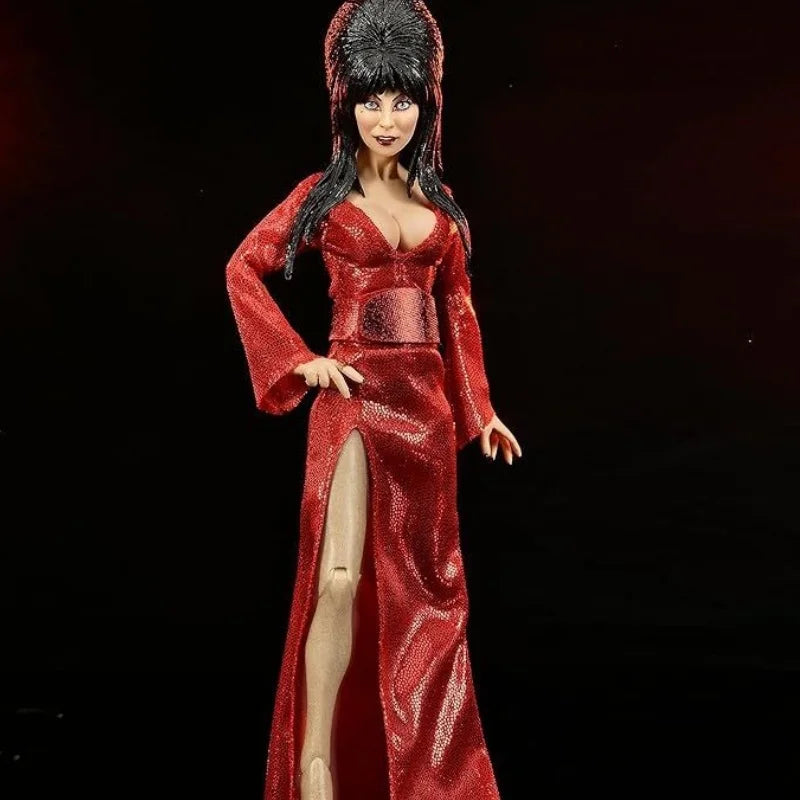 NECA 5608 Toys Elvira – 8” Clothed Action Figure – “Red, Fright, and Boo” Collection Doll Decoration Gift Original Model