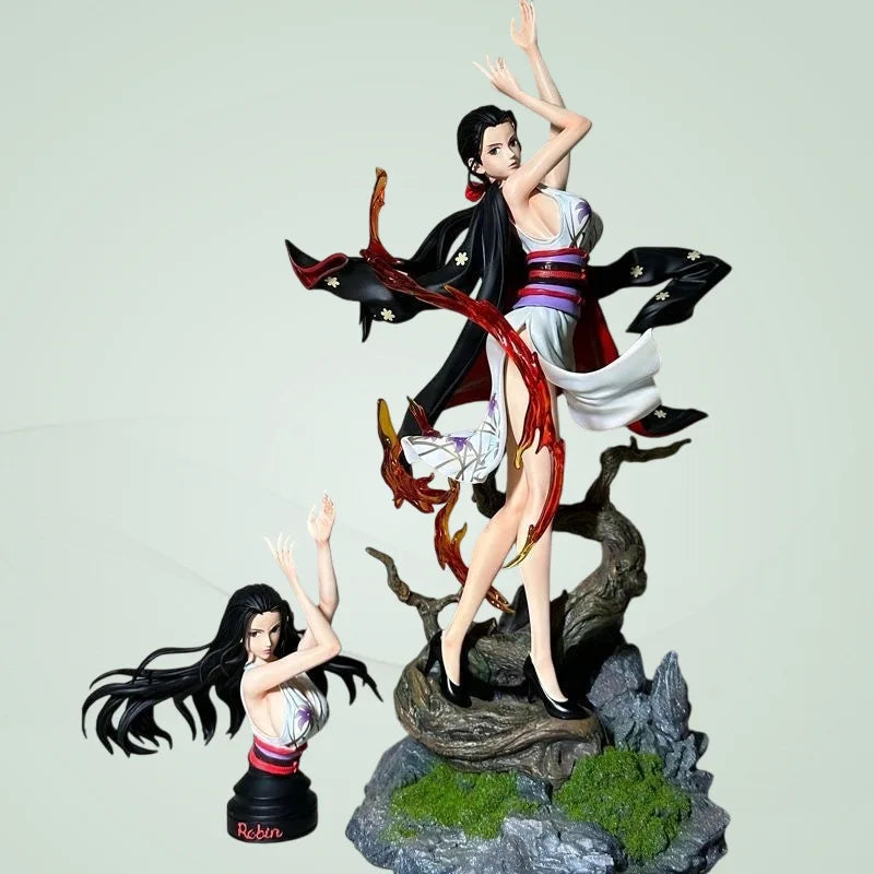 One Piece Anime Figure Collectible Toys 2D Beautiful Girl Demon's Daughter Nicole Robin Replacement Model Doll for Display