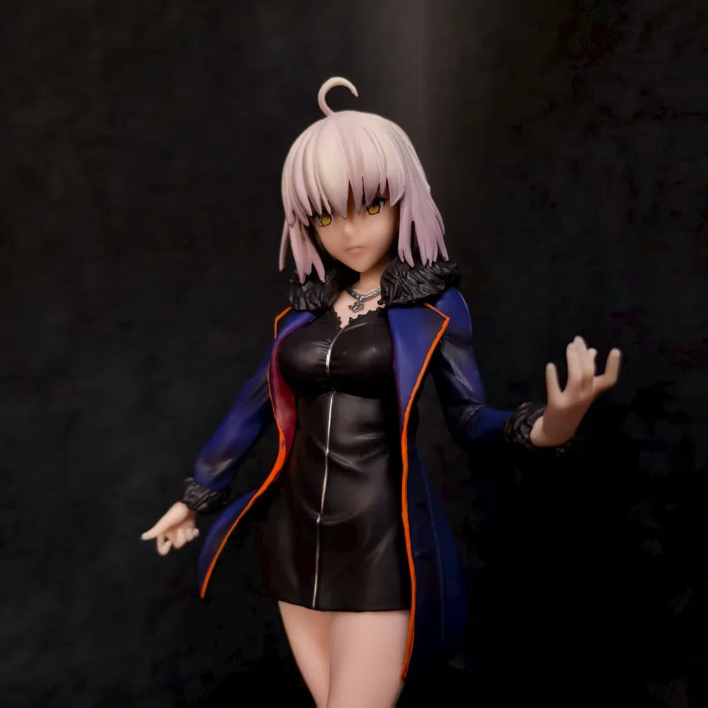 26cm Fate Grandorder Black Joan Of Arc Casual Clothes Cute Anime Action Figurines Model Kit Desktop Ornament Collection Toy Gift