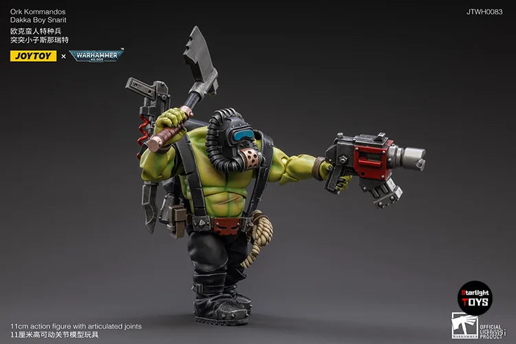 JOYTOY 1/18 Action Figure Warhammer 40K Ork Komandos Dakka Boy Snarit Model Toy Gifts
