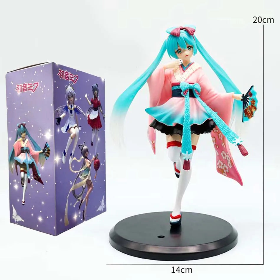 19cm Sexy Girl Hatsune Miku Anime Figure Fashion Subclture Miku Action Figure Christmas Gift PVC Collection Model Doll Toys