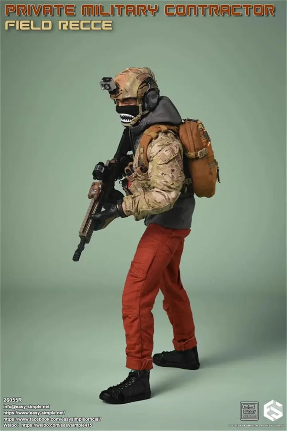 1/6th Easy&Simple ES 26055R PMC Soldier Doll Operation Unit Full Set Moveable Action Figure Gift For Fans Collect About 12"