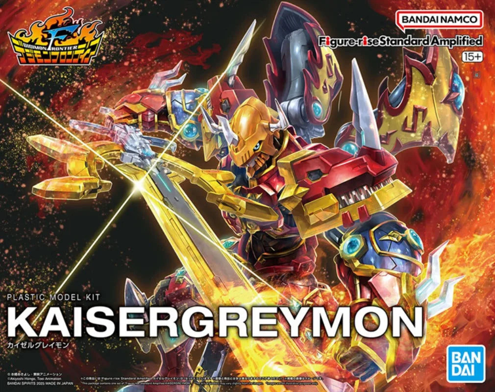 Original Bandai Digimon Adventure KAISERGREYMON Rise Standard FRS Anime Action Figure Assembly Model Boys Toy Collection