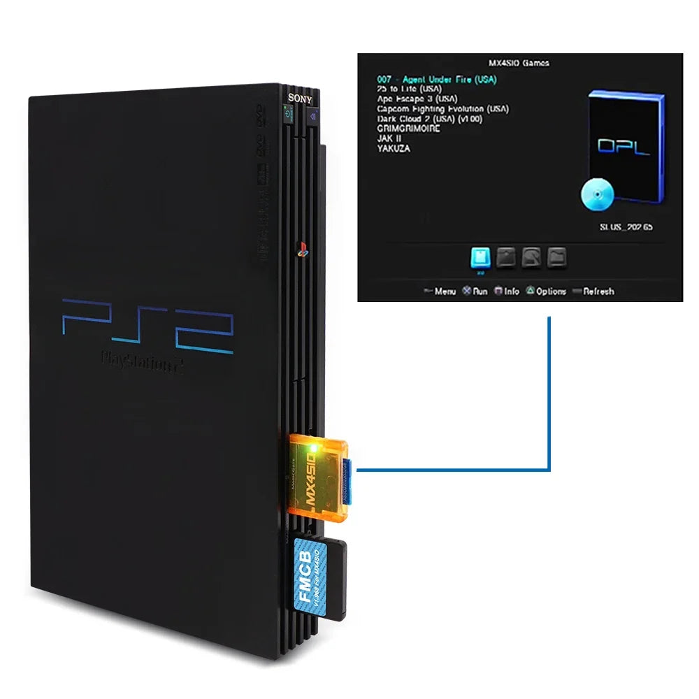 BitFunx MX4SIO SIO2SD TF/SD Card Adapter Program Game Card For PS2 Game Consoles Video Consoles