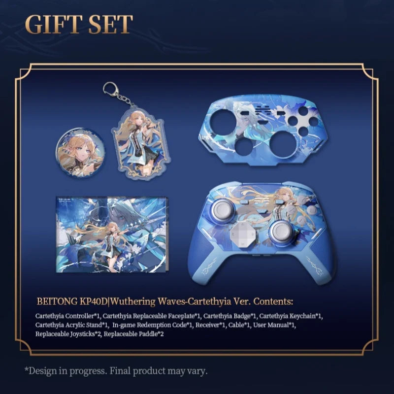 BEITONG Wuthering Waves - Cartethyia Ver KP40D Elite Controller Hall/Micro Vibration Trigger Force Adjustable TMR Joystick