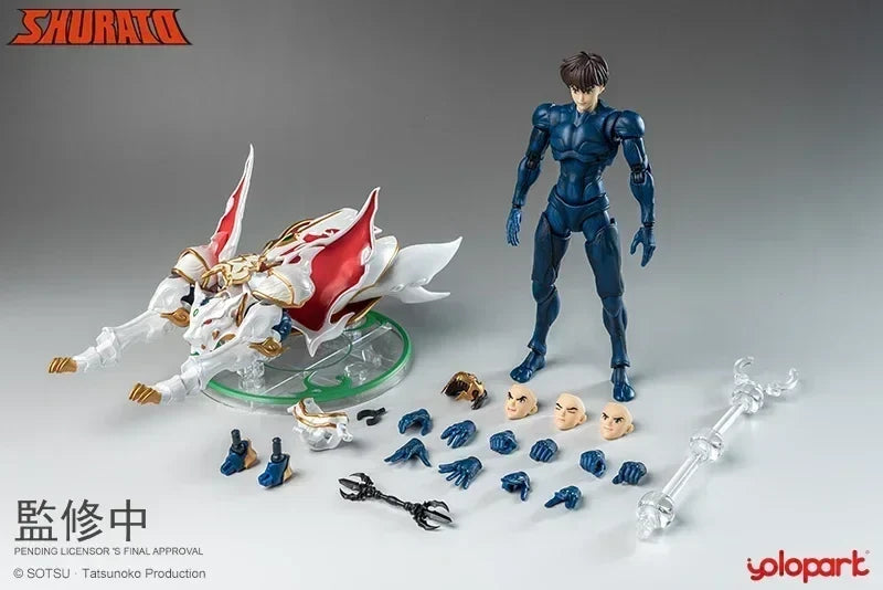 In Stock Original Yolopark AMK PRO X Series Tenkuu Senki Shurato Shura King Ippei Anime Action Figure Metal Armor Model Toy Gift