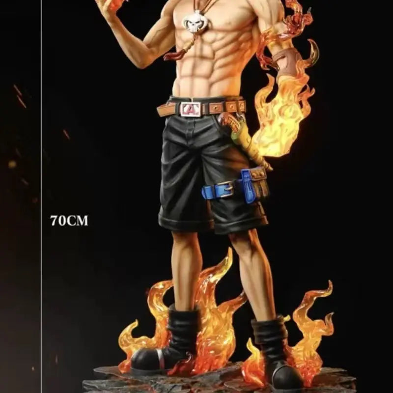 70cm Anime One Piece Dream Ace Supergroße Puppe Modell Handgehaltene 3. Jubiläum 1/3 Ace Limitierte Statue Dekorative Spielzeuge