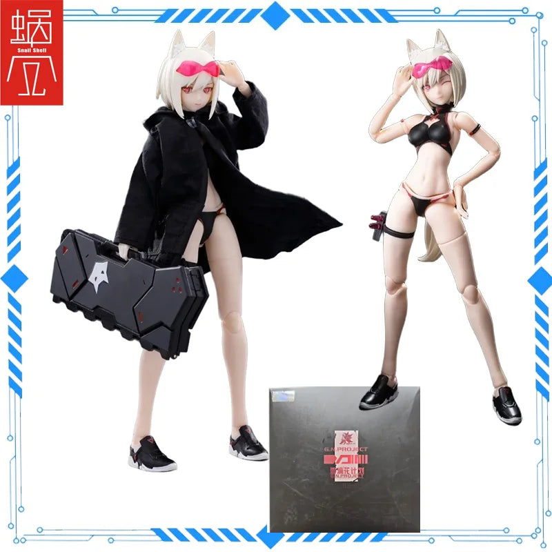 Snail Shell Original Snowdrop Flower Plan Black Swimsuit Form WOLF-001 Swift Wolf Set Anime Handmade Collectable Action Toys