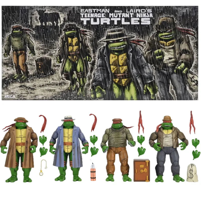NECA 54510 TMNT Actionfigur Teenage Mutant Ninja Turtle Mafia Figur Anime Eastman and Laird's 7-Zoll Modell Original Geschenk