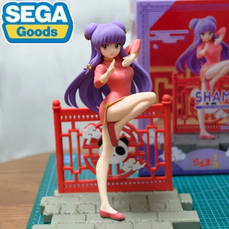 In Stock Original SEGA Luminasta Ranma 1/2 19cm Shampoo Tendou Figure Anime Desktop Decoration Model Collections Boy's Toy Gift