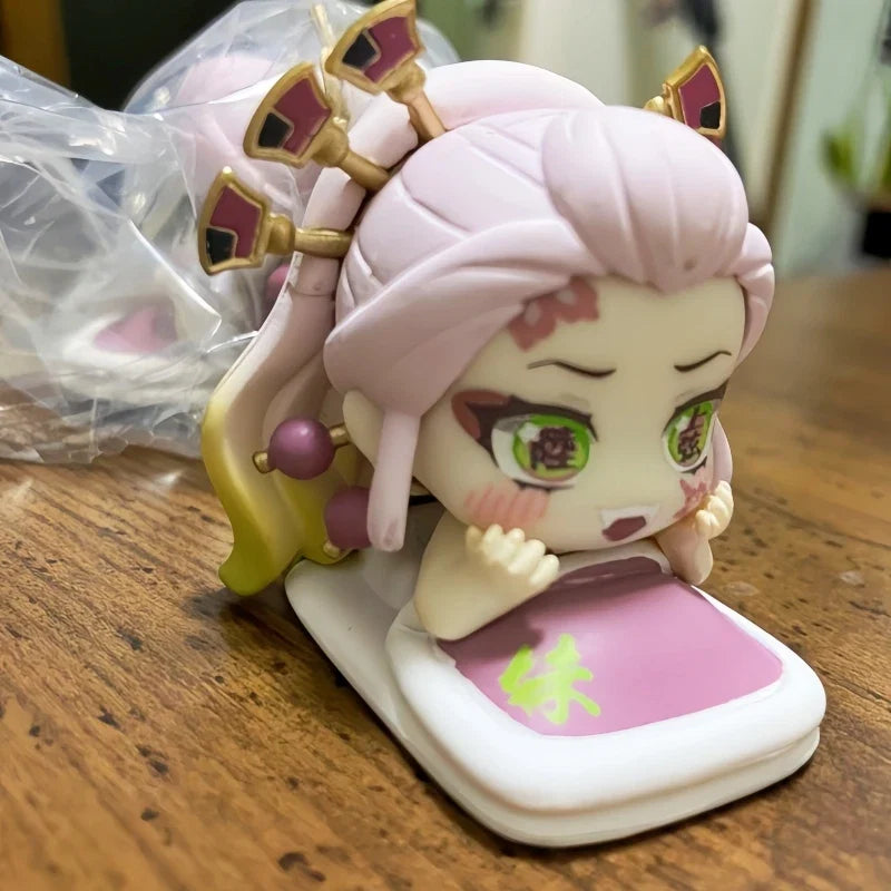 Demon Slayer Anime Gashapon Toys Q Version Collection 10 Figures - Akaza Daki Giyuutarou Rui Enmu PVC Action Model Decor Gifts
