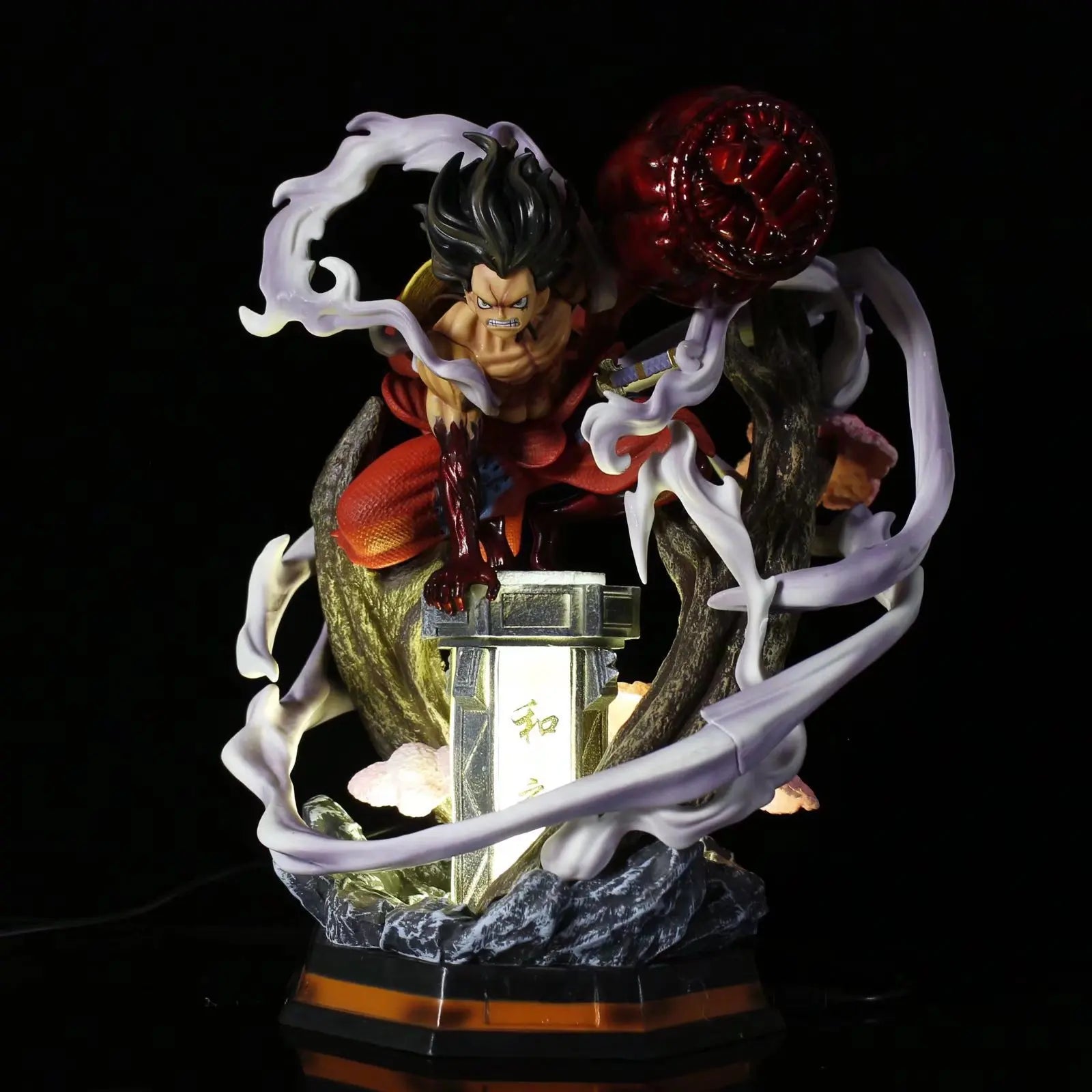 40cm New ONE PIECE Anime Figure Monkey D. Luffy Peripherals PVC Model Glow Scene Statue Decoration Ornaments Birthday Gifts Toys