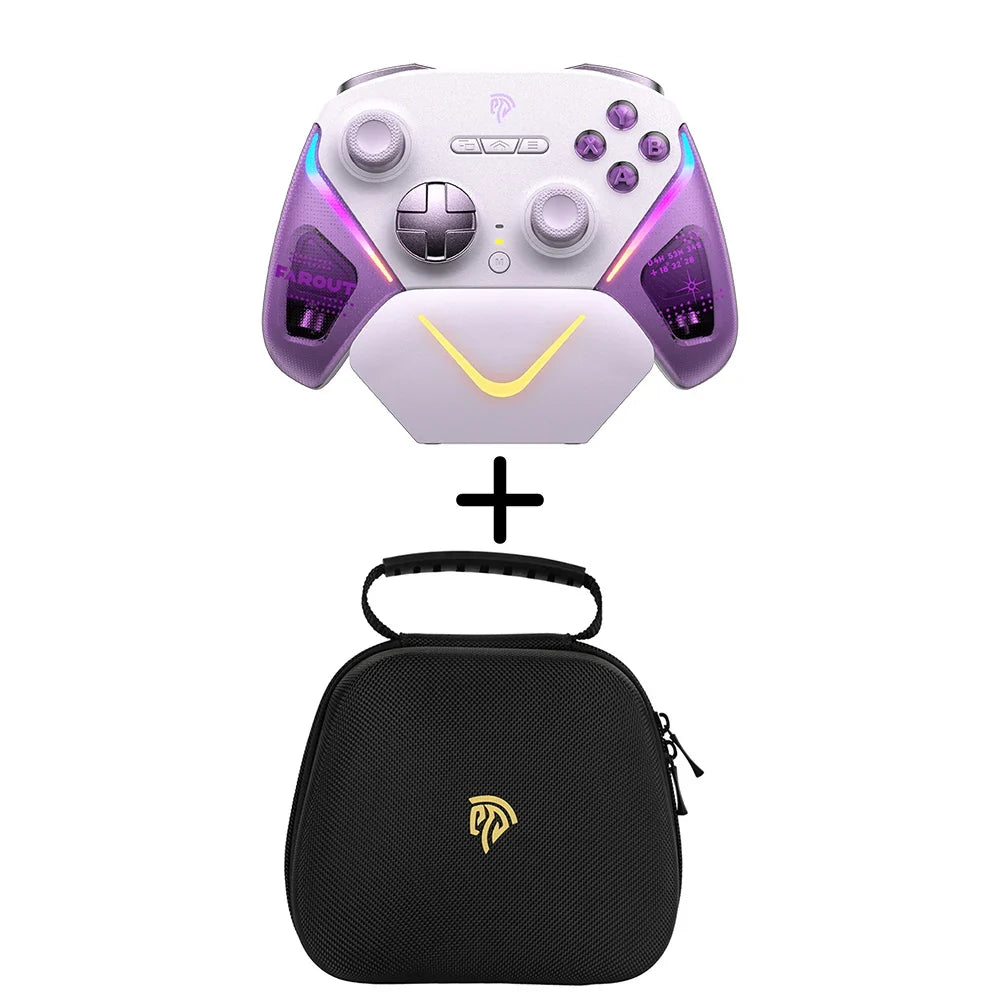EasySMX TMR Stick Controller D10 Wireless Gamepad Compatible with PC/Switch/Steam/Phone/TV, Charging Dock, Micro Triggers