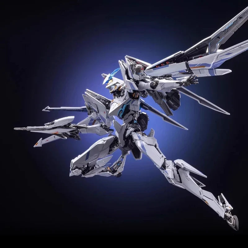 MOSHOU Mecha Break 1/64 UBP-R02T Falcon Full Metal Action Figures Transforming Mecha Model Toy With Base Desktop Decor Boy Gift
