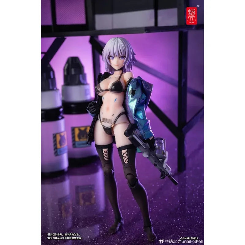 Snail Shell Wasp Three-leaf Wolf Girl Ghost Assassin Miu Ke Saori Toki Sakura Machine Girl Anime Action Figure Model Toys Gifts