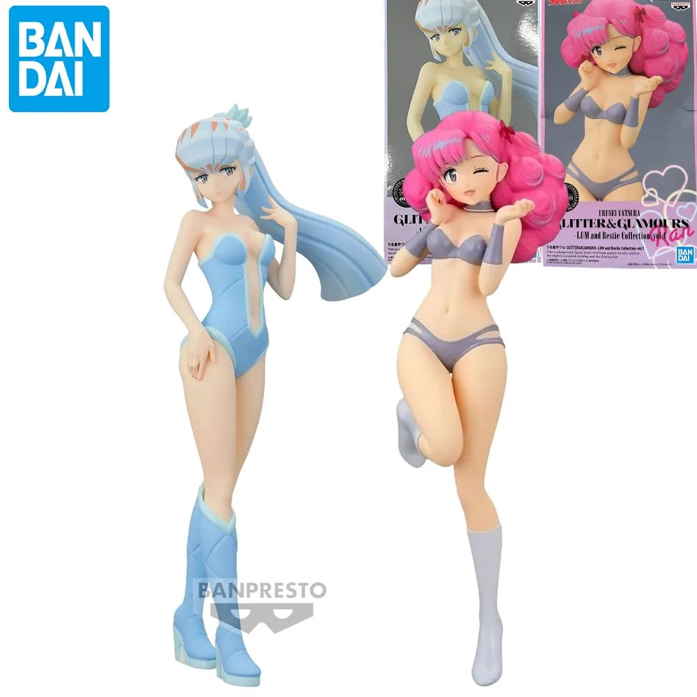 Original Bandai SHF Urusei Yatsura GLITTER&GLAMOURS LUM and Bestie Collection -Ran&Oyuki- Anime Action Figures Birthday Gift