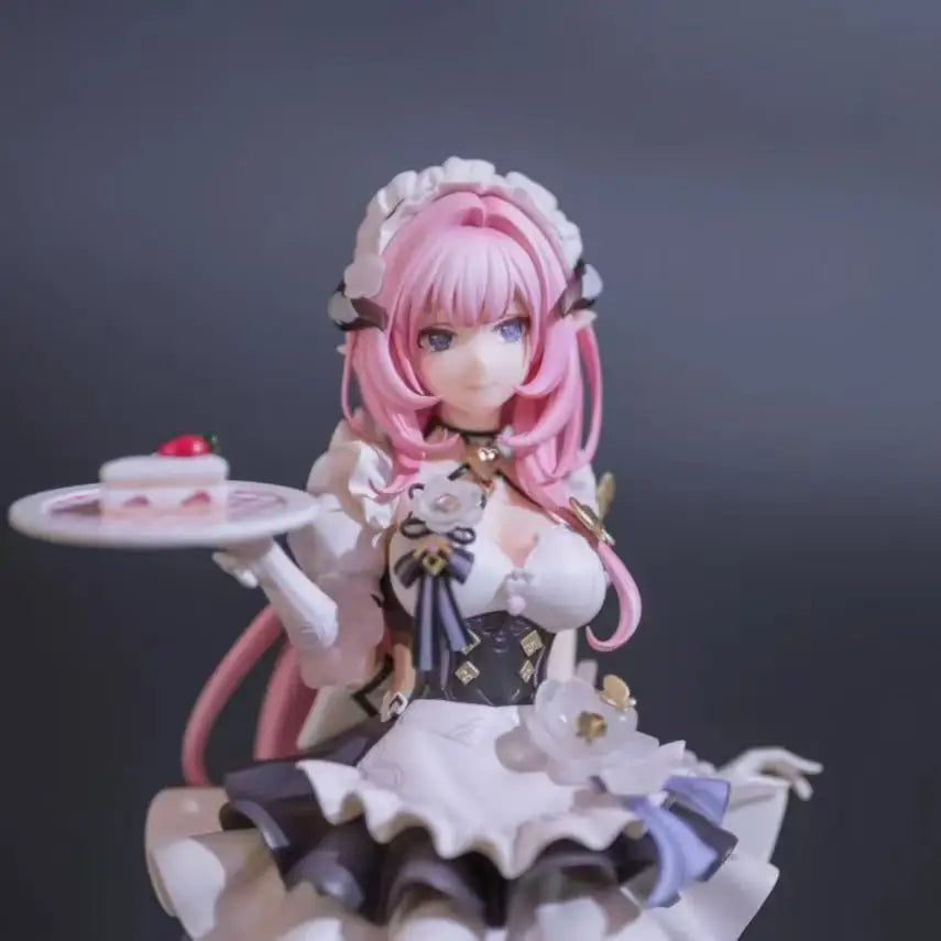 Alierxia Pink Sweetheart Maid Figure Collectible PVC Toy 240mm High Static Model for Birthday Gifts Coffee Serving Tray