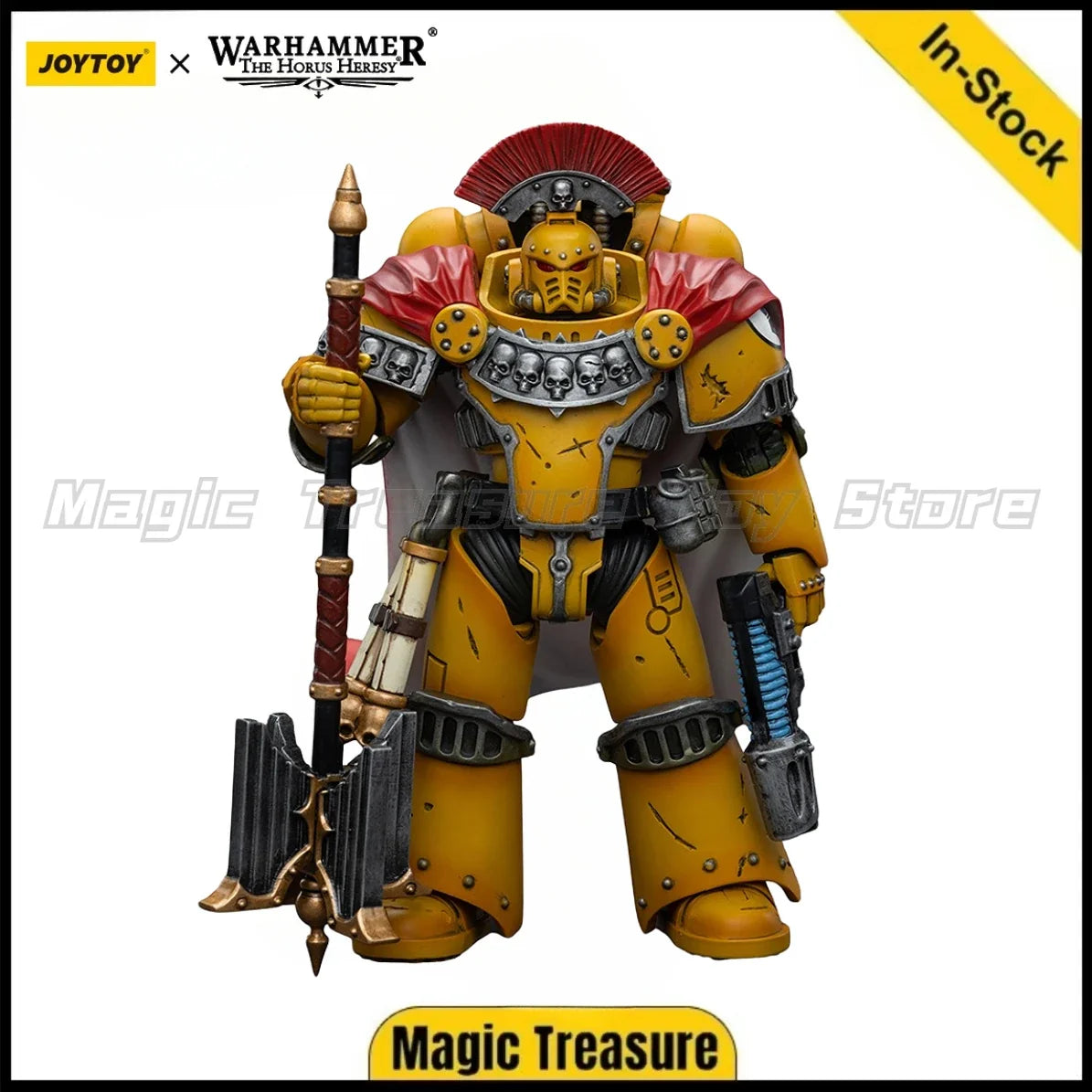 【In Stock】JOYTOY Warhammer 40K Imperial Fists Legion Chaplain Consul Model Toys Gifts 1/18 Action Figure