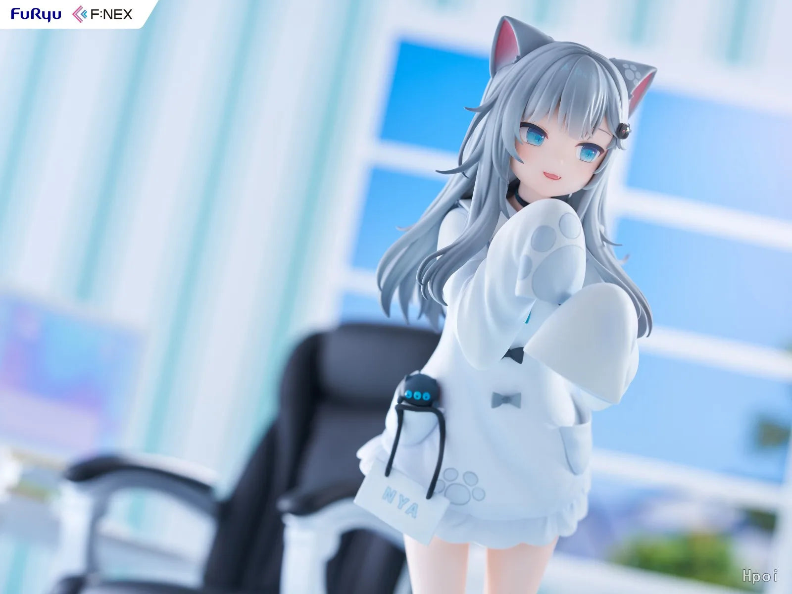 22CM Anime Nachoneko Channel Hennyano Nachoneko Figure Standing Model Toy Doll Cute Action Figure PVC 1/7