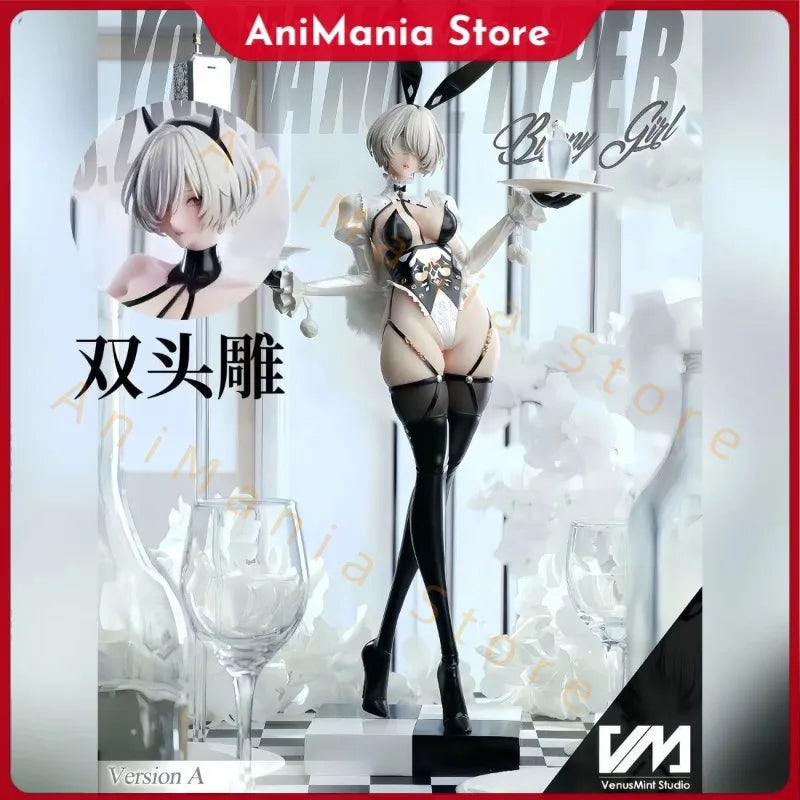 48CM NieR: Automata Yorha Type B 2B YoRHa Type A No.2 A2 Two Head bunny girl figure PVC Action Toy Collection Model Doll Gift