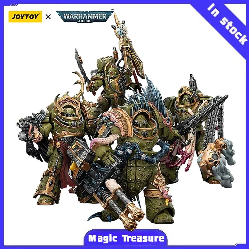 【MT】JOYTOY Warhammer 40K Death Guard Blightlord Terminator Plague Marine Icon Bearer 1/18 Action Figure Model Toy