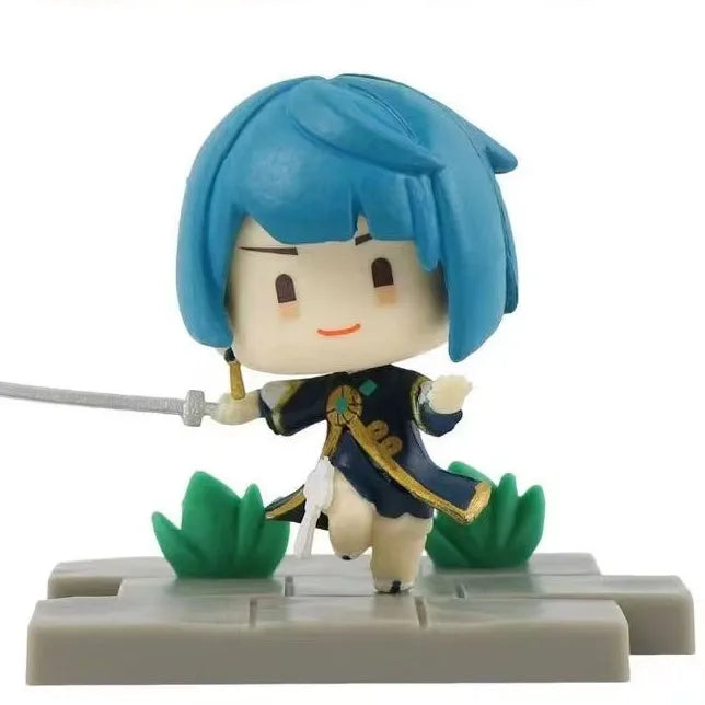 Anime Genshin Impact Kawaii Figure Paimon Amber Klee Kelly Action Figure Cute Game Figurine Model Kid Toys Children's Day Gifts