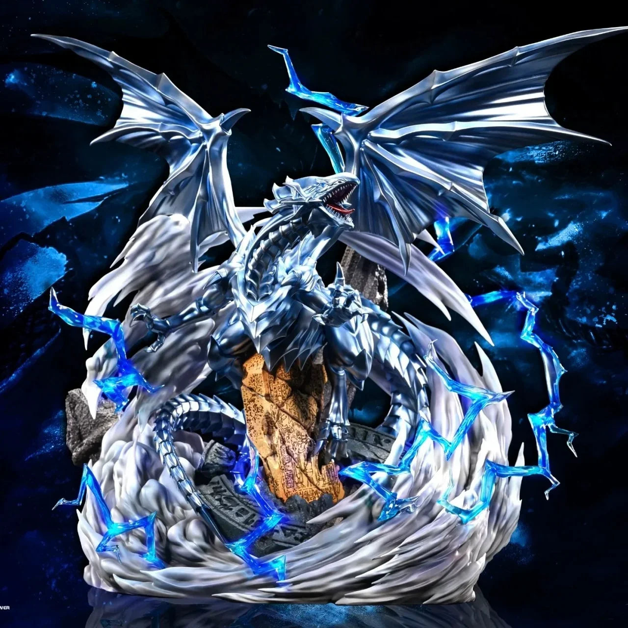35cm Anime Yu-Gi-Oh! Mx Blue - Eyes White Dragon Figure Gk Scene Model Statue Desk Ornaments Statue Collectible Animation Role