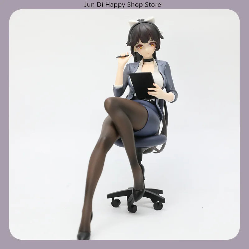 Azur Lane Takao Secretary Ver. 18.2cm Sitting Pose Anime Figure Statue Desktop Decoration Gift