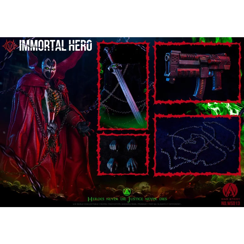 Auf Lager WAR STORY 1/6 Untoter Held Spawn Reborn Hero Immortal Hero Mobile WS013