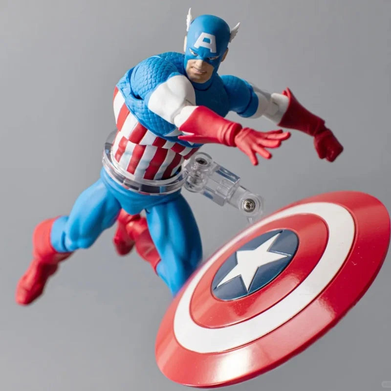 6 Zoll Original MEDICOM TOY Marvel Captain America MAFEX Actionfigur Bewegliches Sammlermodell mit Schild Spielzeug