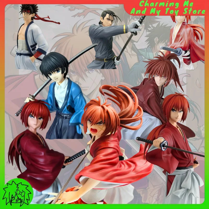 In Stock Genuine Rurouni Kenshin Figurines Anime Peripherals Desktop Ornaments Saito Hajime, Sagara Sanosuke Seta Sojiro Gifts