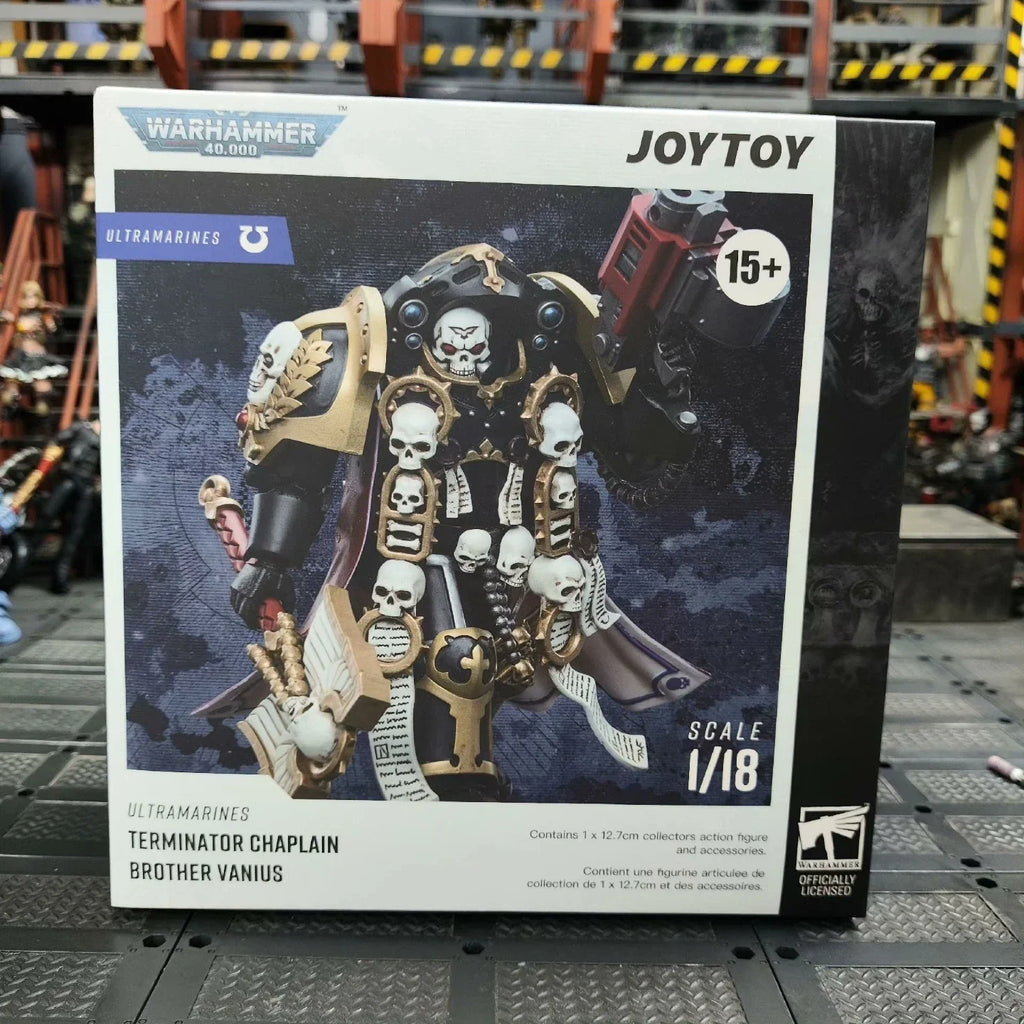 【Original】JOYTOY Warhammer 40K Ultramarines Terminator Chaplain Brother Vanius 1/18 Action Figure Model