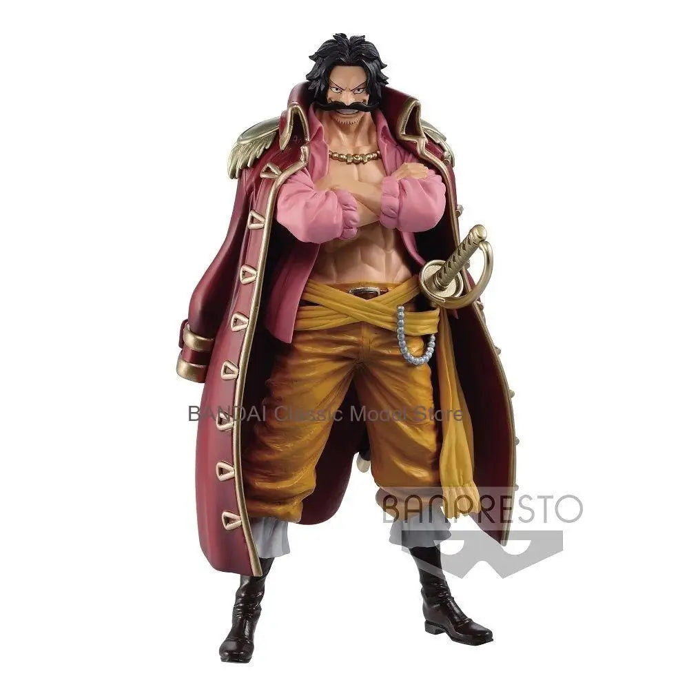 Original Genuine Banpresto  One Piece DXF 17cm Gol D Roger Wanno Country PVC Action Figure  Anime Model Figurines Toys Gift