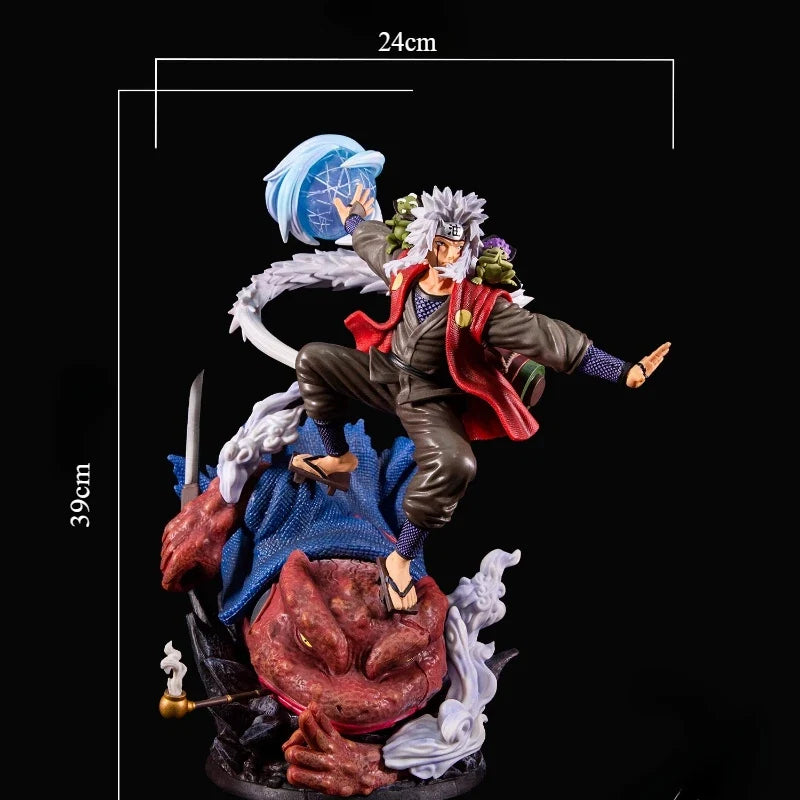 39cm New Naruto Anime Figure Jiraiya Peripheral PVC Model Premium Version Scene Statue Desktop Ornaments Birthday Gifts Toys
