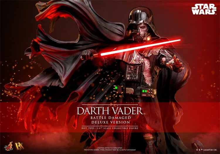 【 in Stock 】 HOTTOYS HT 1/6 DX45/DX44 Star Wars Darth Vader Black Knight Battle Damage Edition Mobile Soldier Set Handmade Model