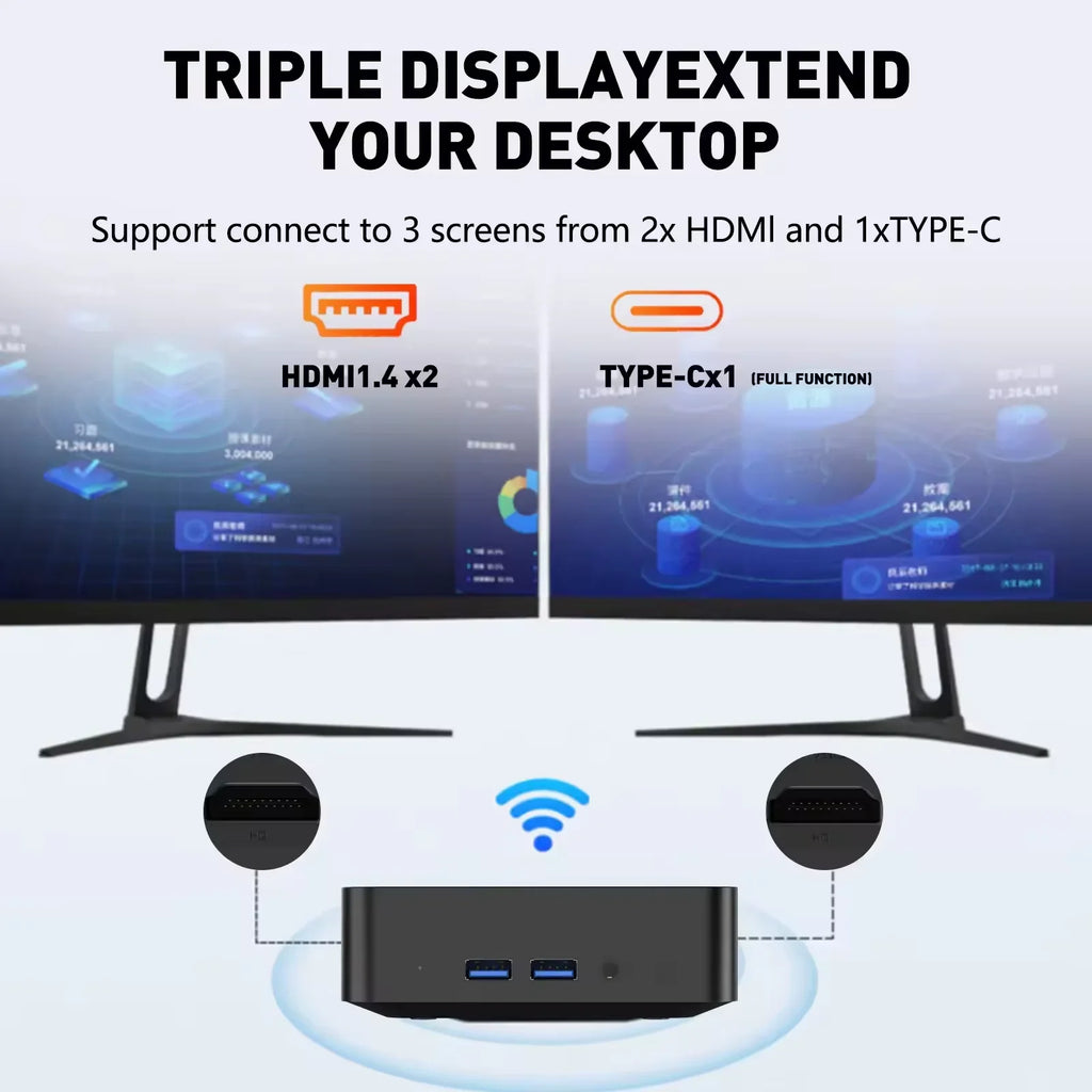 Core i9 10980HK Mini PC Windows 11 32GB DDR4 512GB 1TB 2TB SSD Portable Gaming Mini PC WiFi6 BT5.2 4K Mini Computer PC Desktop