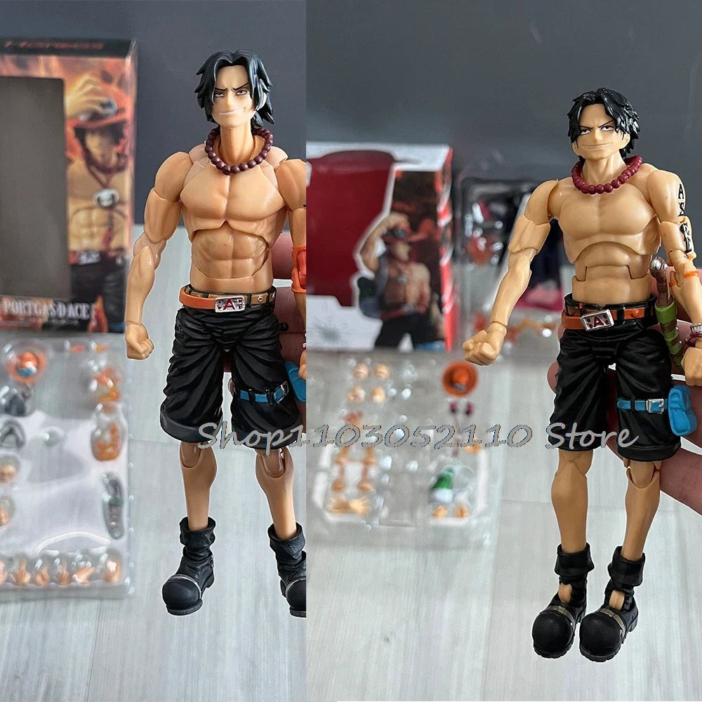Anime SHF Portgas D Ace One Piece Fire Fist Ace Action Figure PVC Movable Collection Model Toys Doll Birthday Gifts