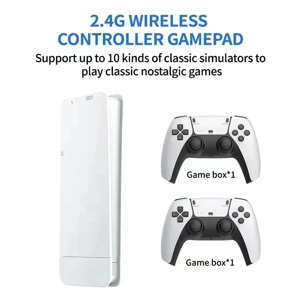 M15 Game Stick Mini TV Handheld Game Console 20000+ Retro GameWireless Gamepads Video Game 64G HD Output Two-player for PS1
