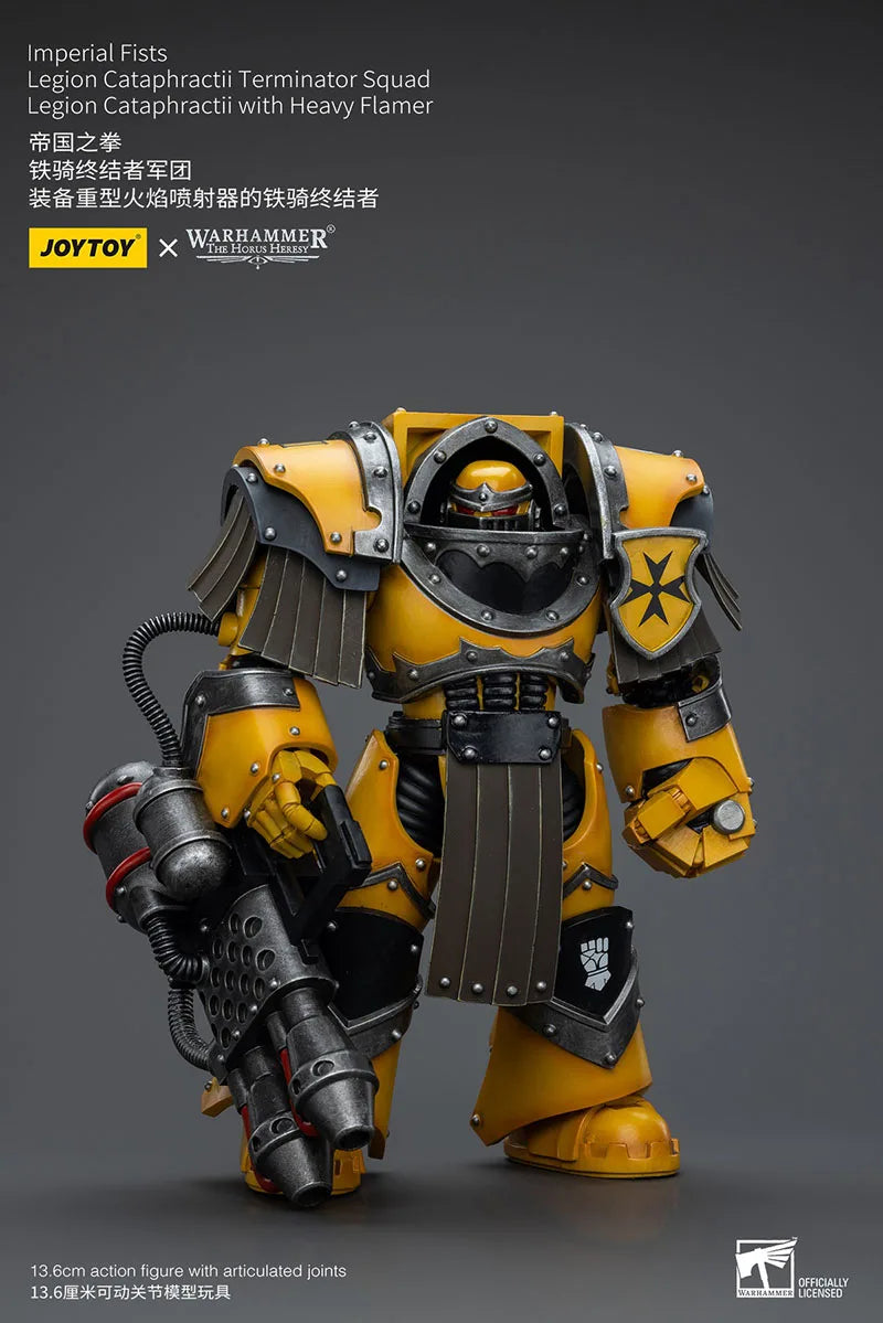 JOYTOY Warhammer 30K 1/18 Imperial Fists Legion Cataphractii Terminator Squad Action Figure Game Military Soldier Figurine Toy