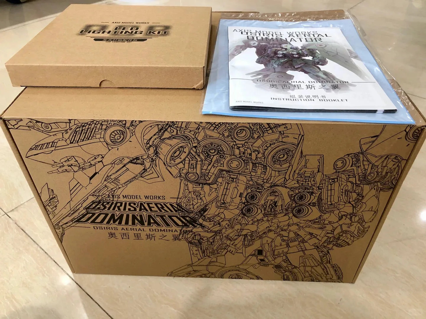 AXIS MODEL WORKS Kshatriya 1/100 Assembly Model Kit OSIRIS AERIAL DOMINATOR Luminous Lamp Action Figures Plastic Model toys
