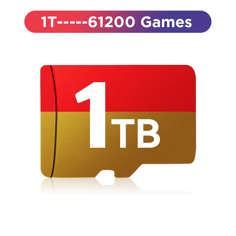 1T Game Card For Steam Deck/Windows Handheld/PC With 61200+Retro Games of PS3/PS2/PS1/WII/SNES/N64/MAME Plug&Play Gaming Card