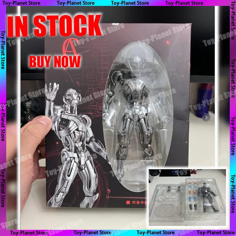 In Stock AC Factory 16cm Ultron Action Figures Kaiyodo Amazing Yamaguchi Avengers Anime Collection Ko Model Customized Gift Toys