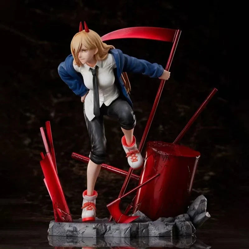 in stock、Chainsaw Man Action Figurals Power Anime Figurine Statue Figures Cartoon Toy Collectible Model Character Sculpture (Copy)