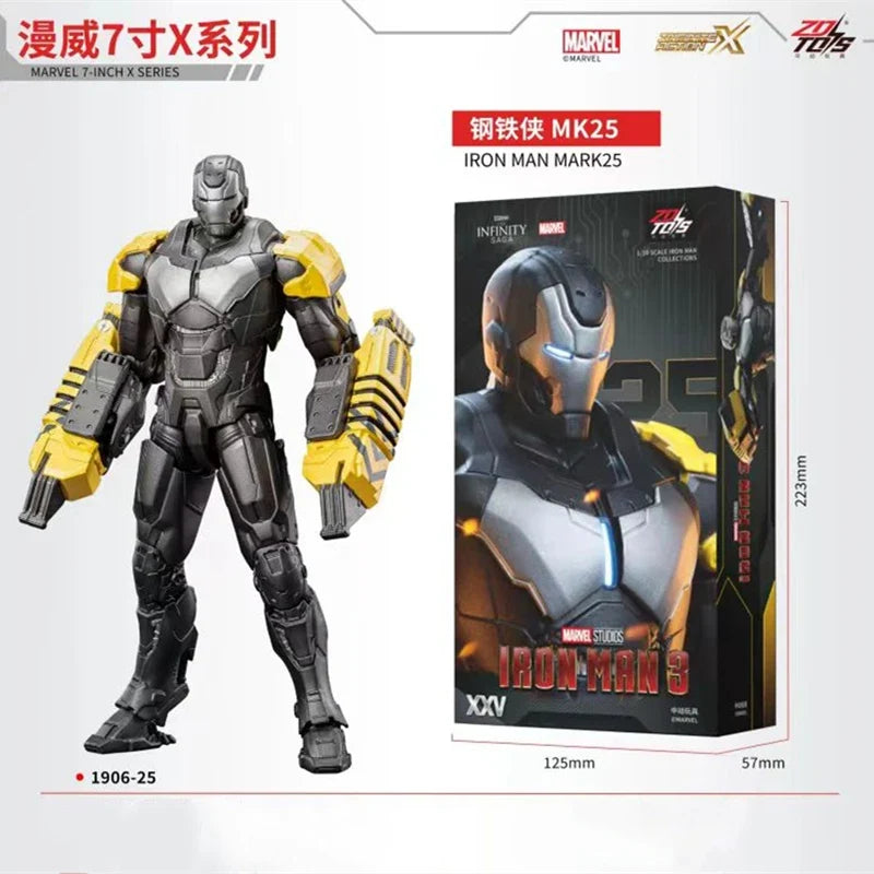 ZD Toys Iron Man Action Figure Mark 35 Red Snapper Iron Man MK 24 MK 22 MK 47 Tony Stark Ironman Figure Action Collect Toy Gift