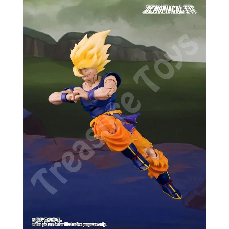 Demoniacal Fit Son Goku Figure Dragon Ball Z SHF Super Saiyan Son Goku Anime Action Figure Model Fury Awakening Kids Toys Gifts