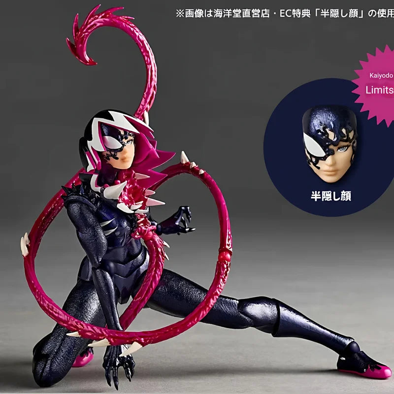 In Stock Venom Gwen Action Figures Anime Figurine Kaiyodo Amazing Yamaguchi Revoltech Statue Ko Model Gk Collection Kid Toy Gift