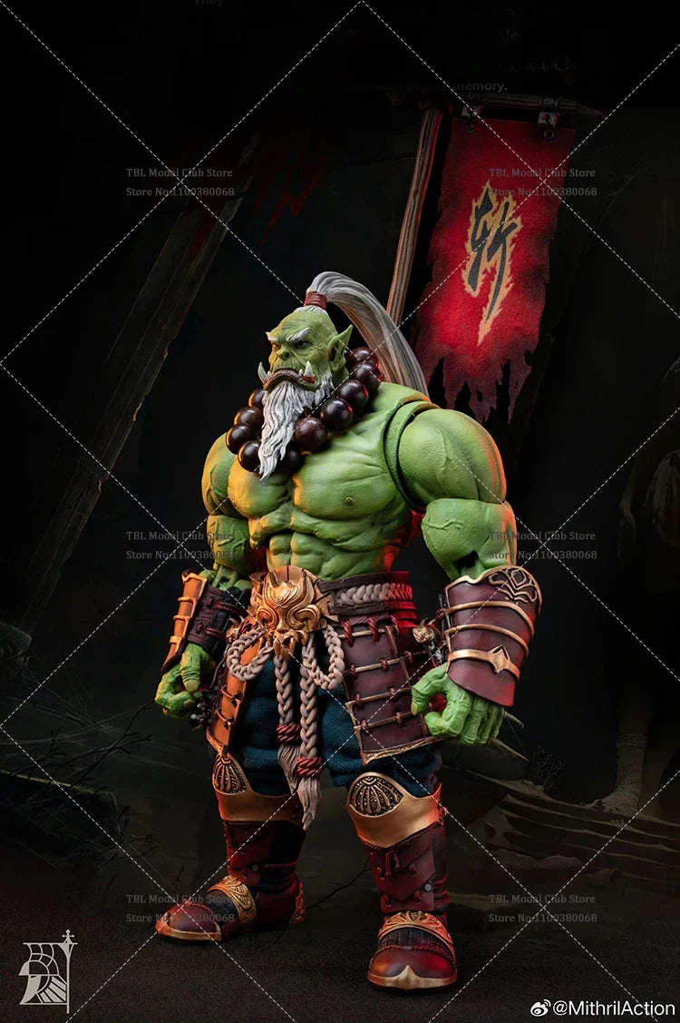 In Stock Original Mithril Action 1/10 Scale WOW Barbarian Orcs Sword Saint Samurai Full Set Soldier Action Figure Doll