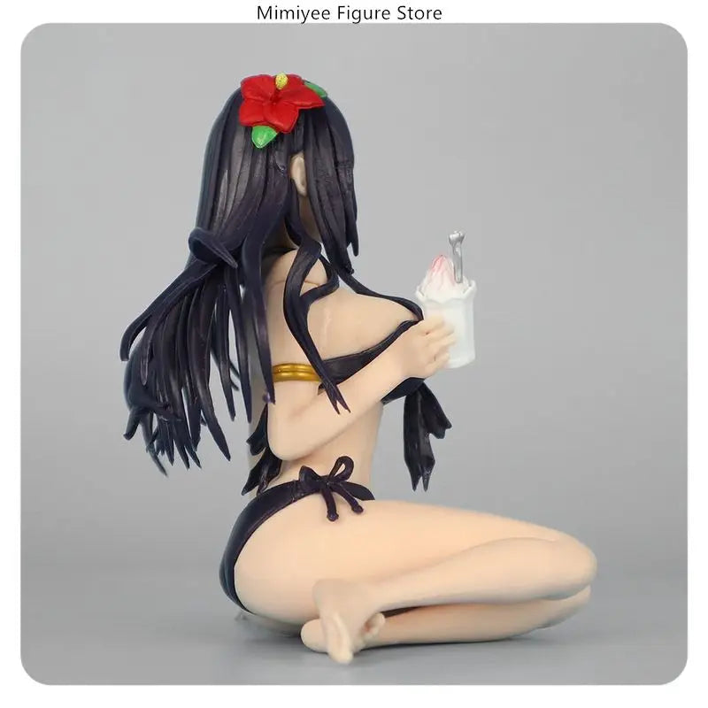 10cm Swimsuit Sitting Pose Anime Girl Figure Statue Desktop Decoration Gift
