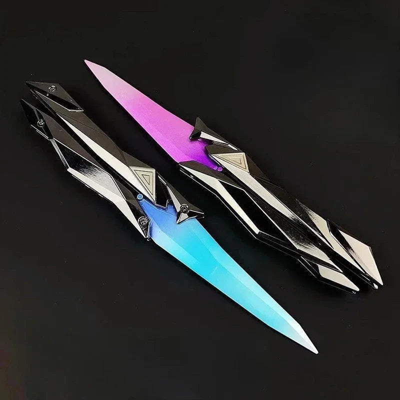 Tactical Shooter Foldable Butterfly Blade 3D Engraved Collectible Weapon Portable Melee Gear For Cosplay/Gaming Accesso